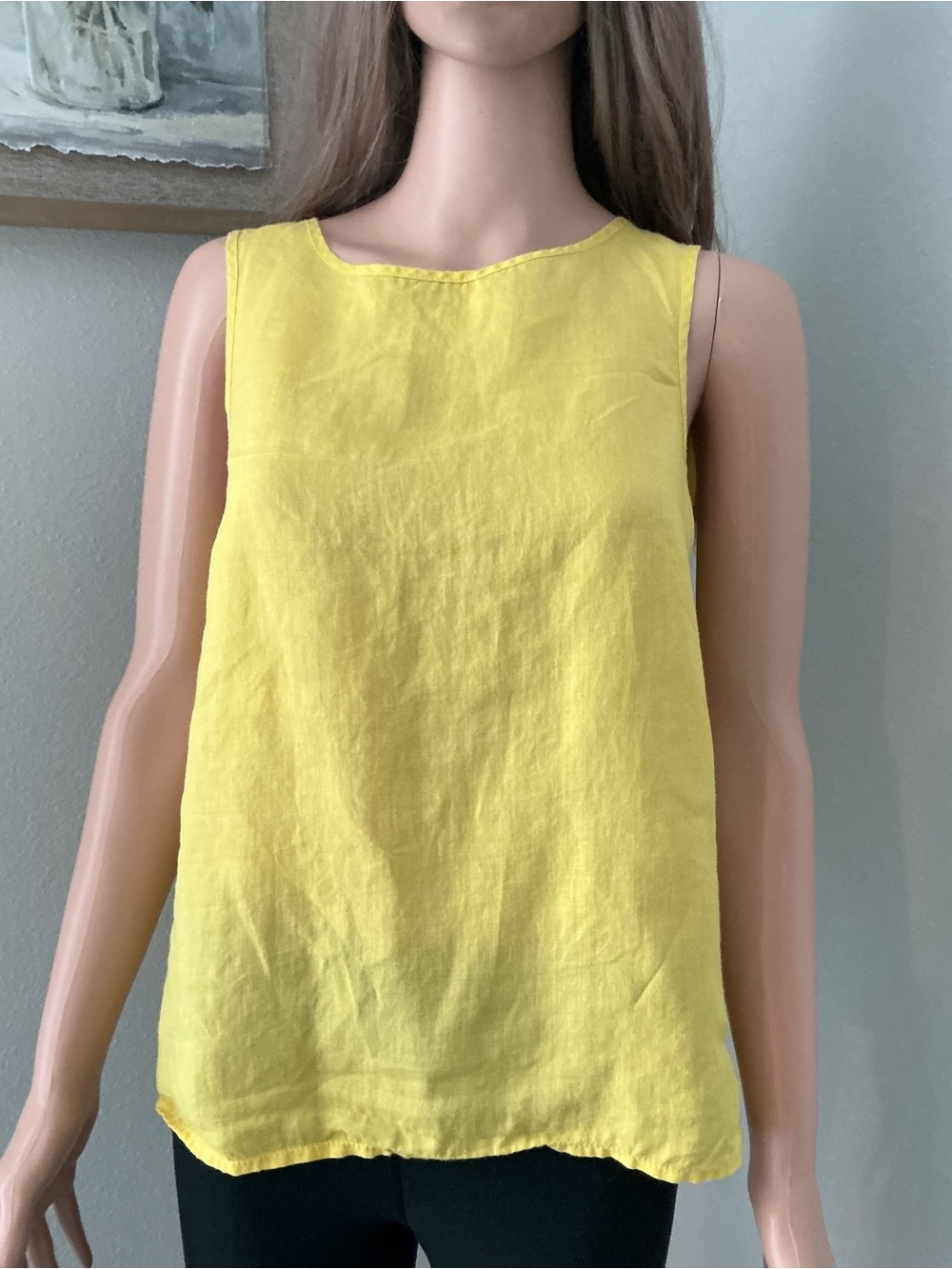 Michael Kors Bright Yellow Linen Tank Top - Picture 3 of 9